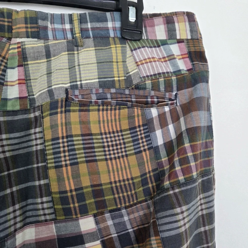 Polo Ralph Lauren Patchwork Authentic India Madras Shorts Mens 36 Cotton Preppy